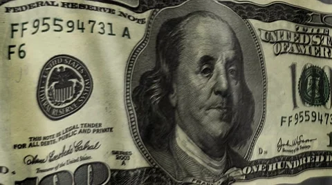 Dollar Flag, close up Stock Footage 46088222