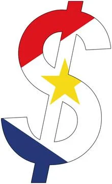 Dollar - flag of saba dollar with flag of saba, currency, valuta, anchor c... Stock Photos
