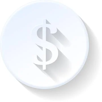 Dollar flat icon Stock Illustration