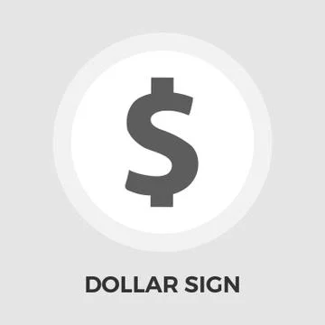 Dollar flat Icon Stock Illustration