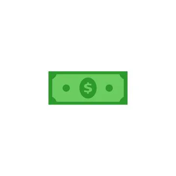 Dollar flat icon. solid and line icon Cash icon. Stock Illustration