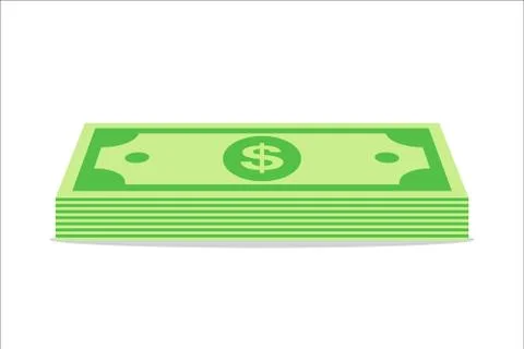 Dollar flat icon. Vector illustration. Stock Illustration