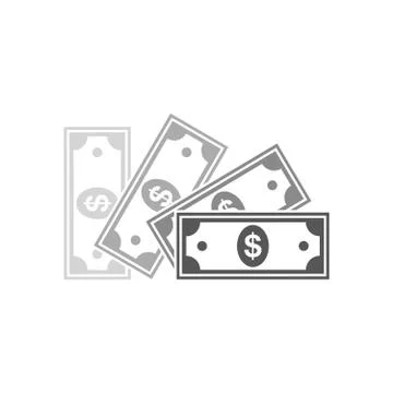 Dollar flat icon. Vector illustration. Stock Illustration