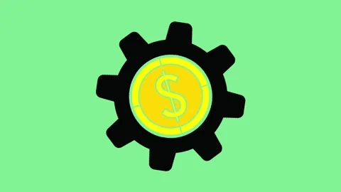 Dollar gear animation Stock Footage 309071846