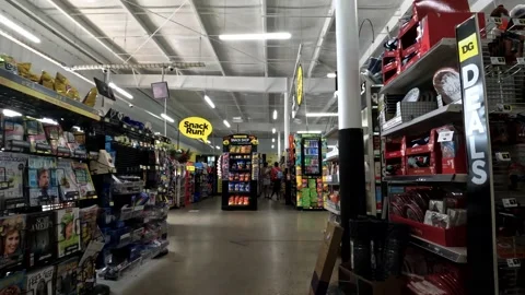 Dollar General retail store interior peo... | Stock Video | Pond5