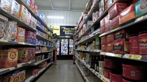 Dollar General retail store interior pan... | Stock Video | Pond5