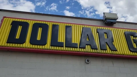 Dollar General Signage Building Stock Footage 194455408
