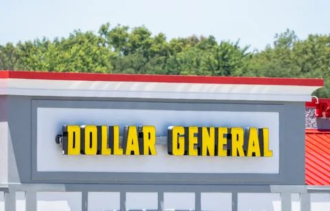 Dollar General store sign Stock Photos