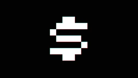 Dollar glitch icon animated. Stock Footage 167841812