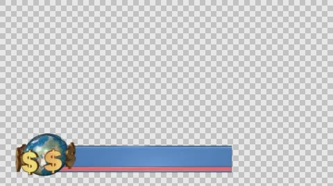 Dollar globe with lower third Stock Footage 66909880