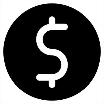 Dollar glyph icon vector illustration isolated on white background Stock Illustration