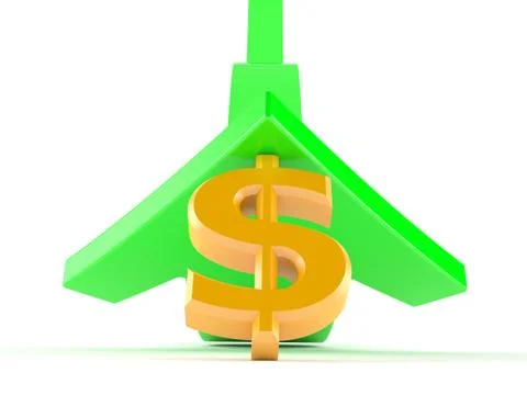 Dollar going up concept Stock Illustration