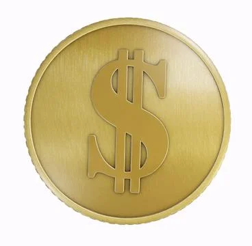 Dollar Gold Coin Stock Illustration