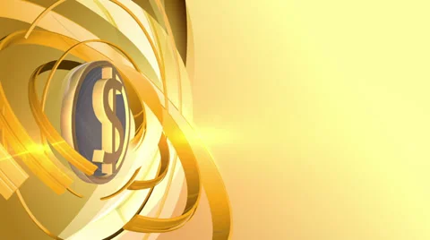 Dollar with gold stripes, loop Stock Footage 37462948