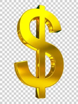 Dollar golden isolated Stock Illustration