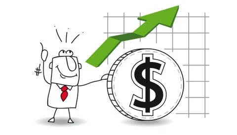 Dollar is growing up Stock Illustration