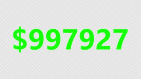 Dollar growth timer up to 1000000. Stock Footage 164137385