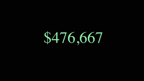 Dollar growth timer up to 1000000 (one million). Stock Footage 234299156