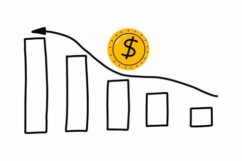 Dollar growth vector illustration. Dollar Growth Stock Illustration