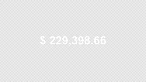 Dollar growth from zero to one million. 1000000 dollars animation Video stock 312692037