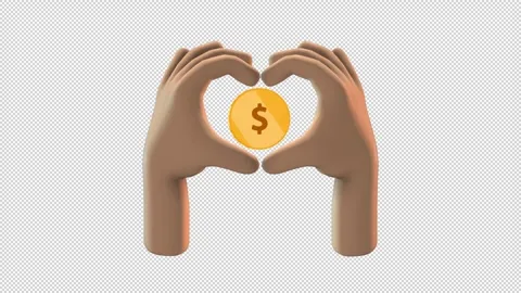 Dollar In Hand Icon Video stock 308719614