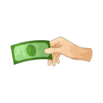 Dollar hand illustration Stock Illustration