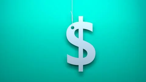 Dollar hanging rope Stock Illustration