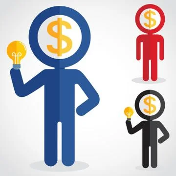 Dollar head Stock Illustration