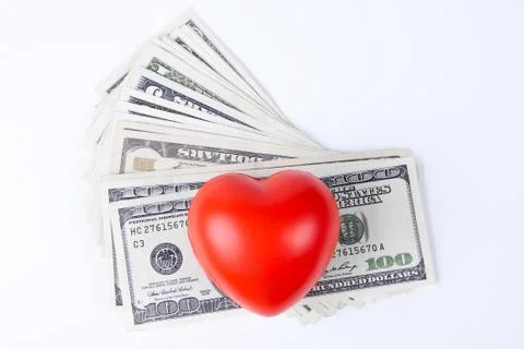 Dollar heart Stock Photos