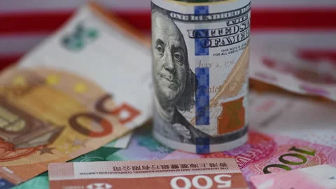 Dollar hegemony. Stock Footage 327852297