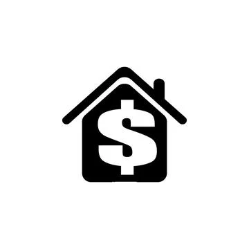 Dollar in the house icon. Elements of real estate transactions icon for concept Stockillustratie
