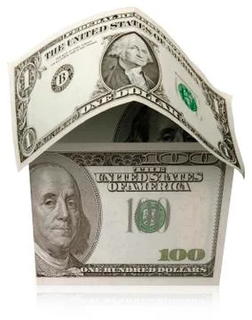 Dollar house Stock Photos