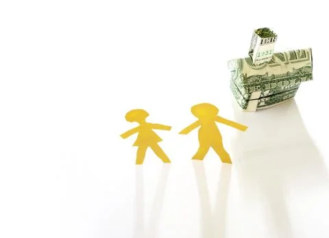 Dollar house Stock Photos