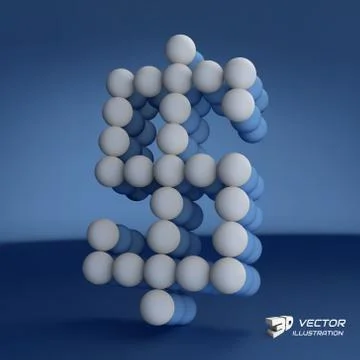 Dollar icon. 3d vector illustration Stock Illustration