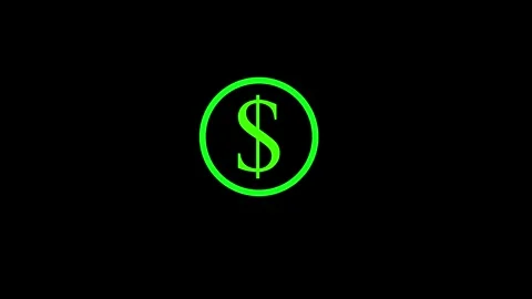 Dollar icon animated video Stock Footage 294938199