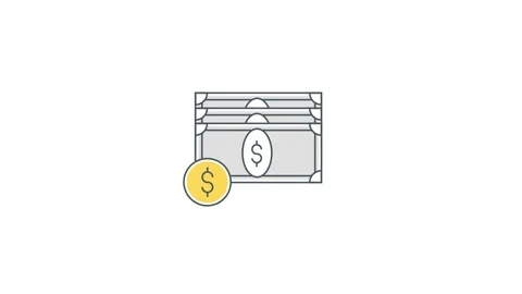 Dollar icon animation for video motion graphics Stock Footage 162734612