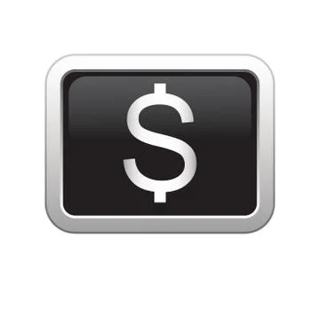 Dollar icon black Illustrazione stock