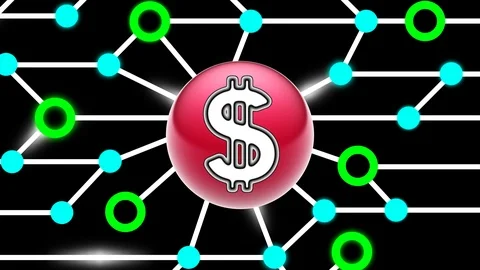 Dollar icon on circuit board. Looping footage. Illustration. Stock Footage 123505779