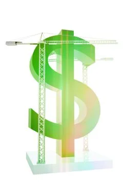 Dollar icon in construction Stock Illustration