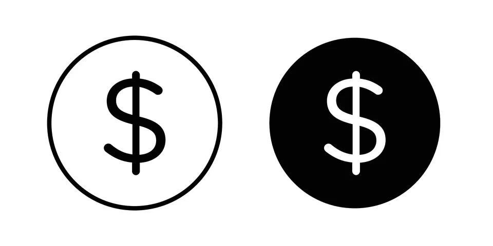 Dollar icon graphic design. web icons vectors Stock Illustration