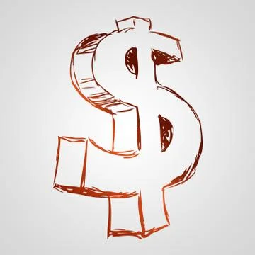 Dollar icon illustration Stock Illustration