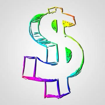 Dollar icon illustration Stockillustratie