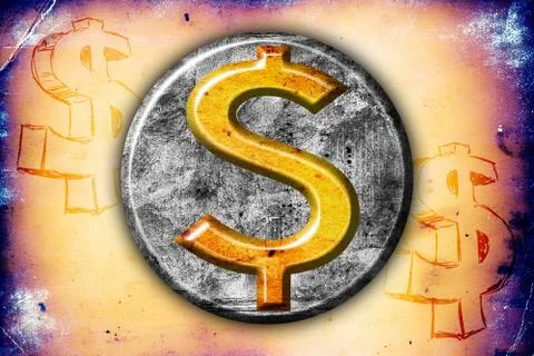 Dollar icon illustration Stock Illustration