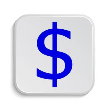 Dollar icon. Internet button on white background.. Stock Illustration