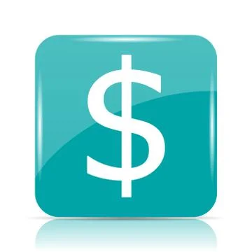 Dollar icon. Internet button on white background.. Stock Illustration