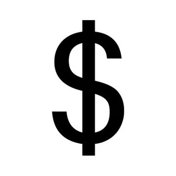 Dollar icon isolated logo Stock Illustration