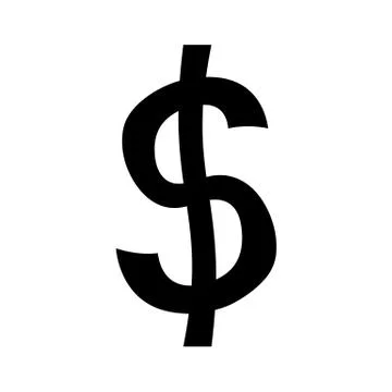 Dollar icon isolated logo Stock Illustration