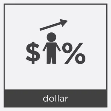 Dollar icon isolated on white background Stock Illustration