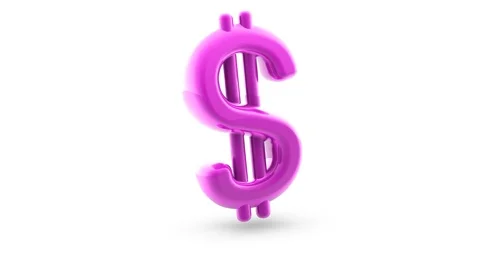 Dollar icon. Looping footage has 4K resolution. Prores 4444. 3D Illustration. Stock Footage 104608471