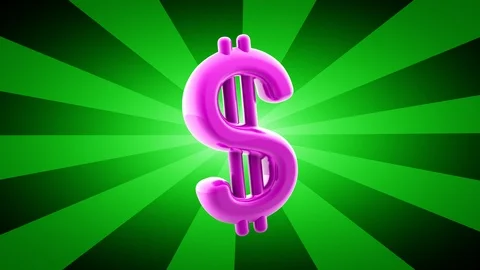 Dollar icon. Looping footage has 4K resolution. 3D Illustration. Stock Footage 115974359